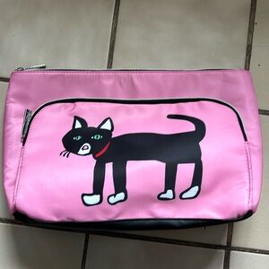 NWT Marc Tetro kitty cat double zip travel pouch
